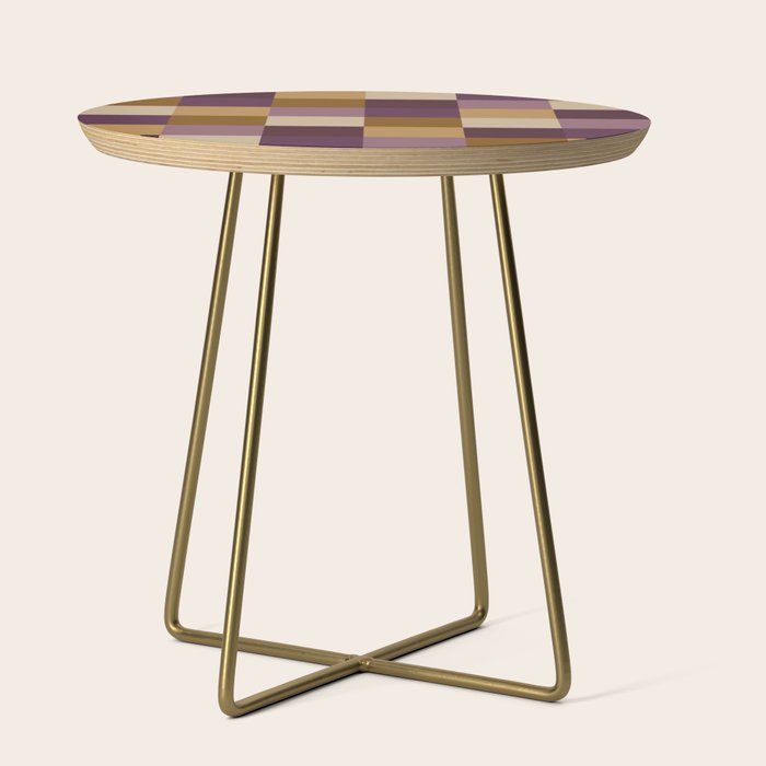 Bold Autumn Checks Pattern - Large XII Side Table Gallery Image 1
