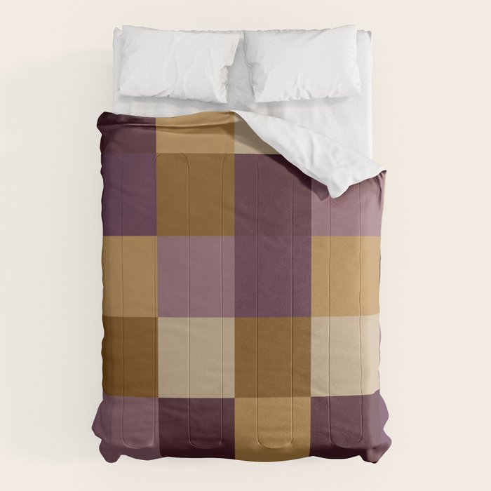 Bold Autumn Checks Pattern - Large XII Comforter Gallery Image 1