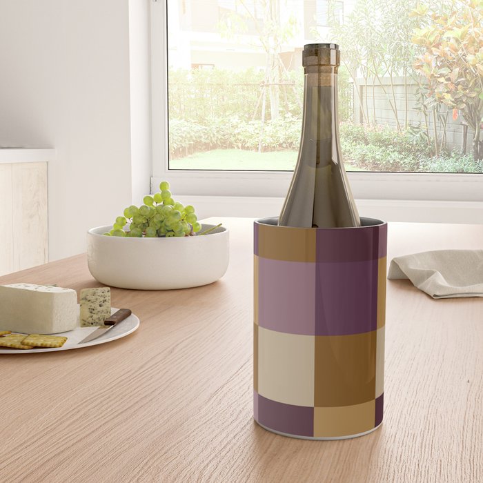 Bold Autumn Checks Pattern - Large XII Wine Chiller Gallery Image 4