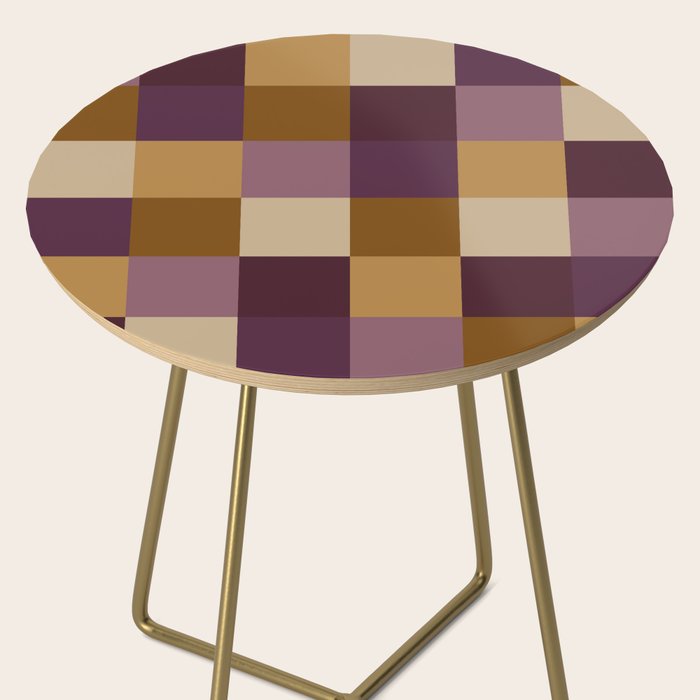Bold Autumn Checks Pattern - Large XII Side Table Gallery Image 2