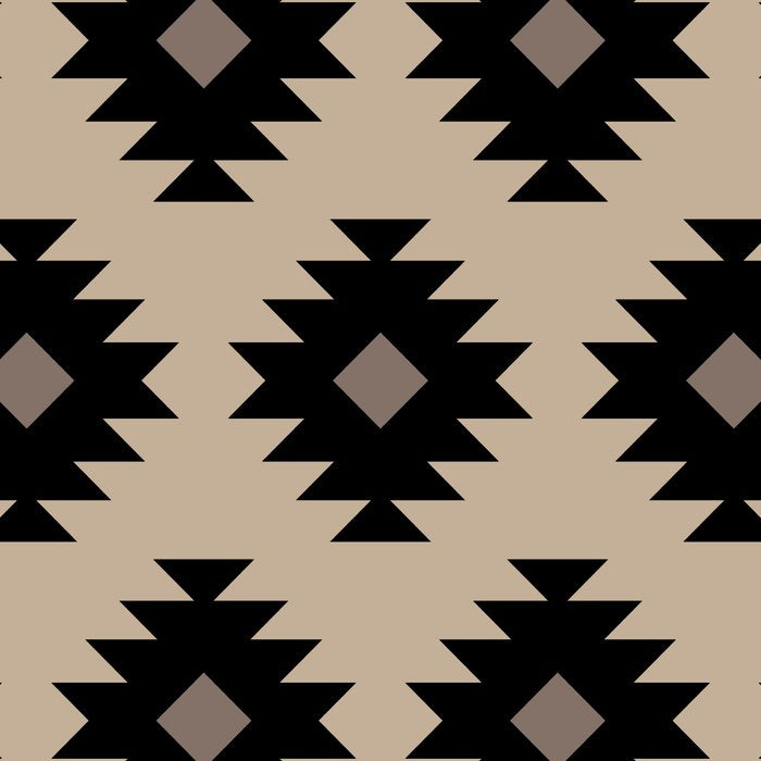 Southwestern Pattern 451 Beige and Black Coffee Mug Gallery Image 2