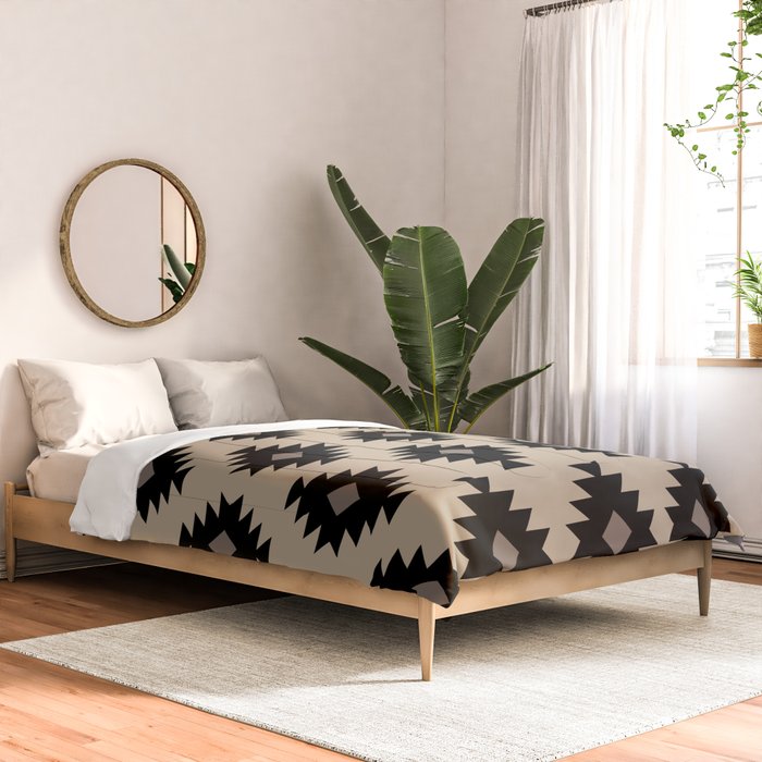 Southwestern Pattern 451 Beige and Black Comforter Gallery Image 2