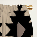 Southwestern Pattern 451 Beige and Black Window Curtain Gallery Image 2