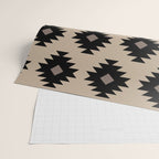 Southwestern Pattern 451 Beige and Black Wrapping Paper Gallery Image 2