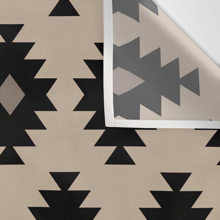 Southwestern Pattern 451 Beige and Black Wall Tapestry Gallery Image 3