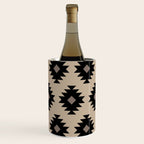 Southwestern Pattern 451 Beige and Black Wine Chiller Gallery Image 1
