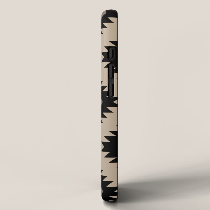 Southwestern Pattern 451 Beige and Black iPhone Case Gallery Image 2