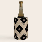Southwestern Pattern 451 Beige and Black Wine Chiller Gallery Image 3