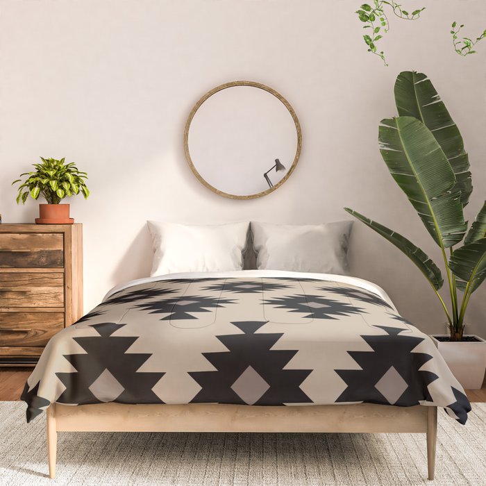 Southwestern Pattern 451 Beige and Black Comforter Gallery Image 3