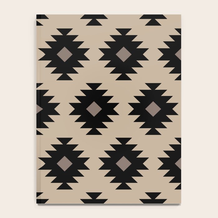 Southwestern Pattern 451 Beige and Black Notebook Gallery Image 4
