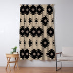 Southwestern Pattern 451 Beige and Black Window Curtain Gallery Image 5