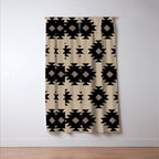 Southwestern Pattern 451 Beige and Black Window Curtain Gallery Image 3