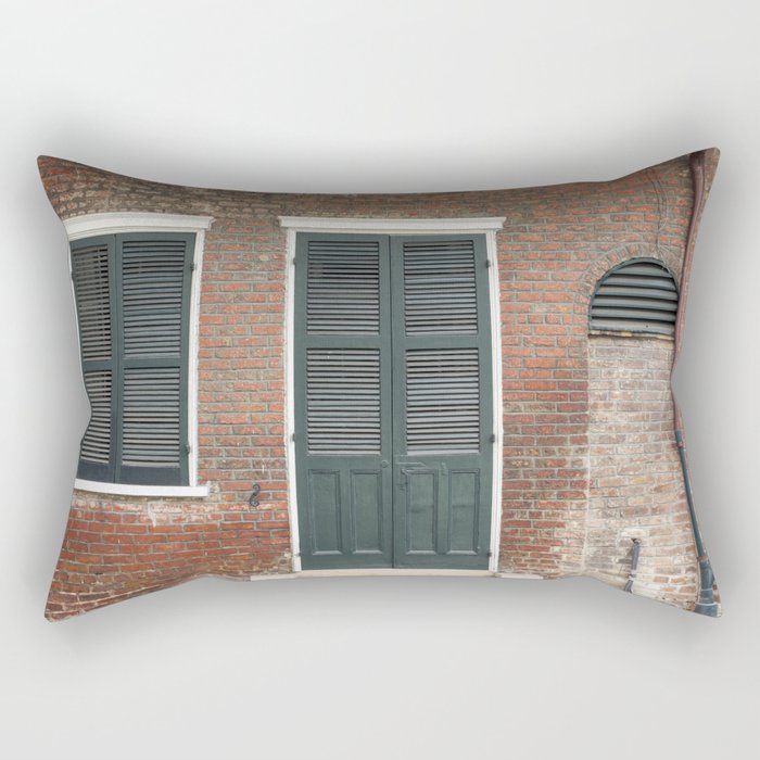 Old New Orleans II x New Orleans French Quarter Architecture Photography Rectangular Pillow Gallery Image 2