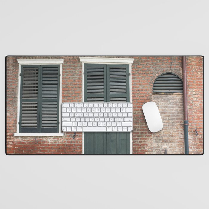 Old New Orleans II x New Orleans French Quarter Architecture Photography Desk Mat Gallery Image 1
