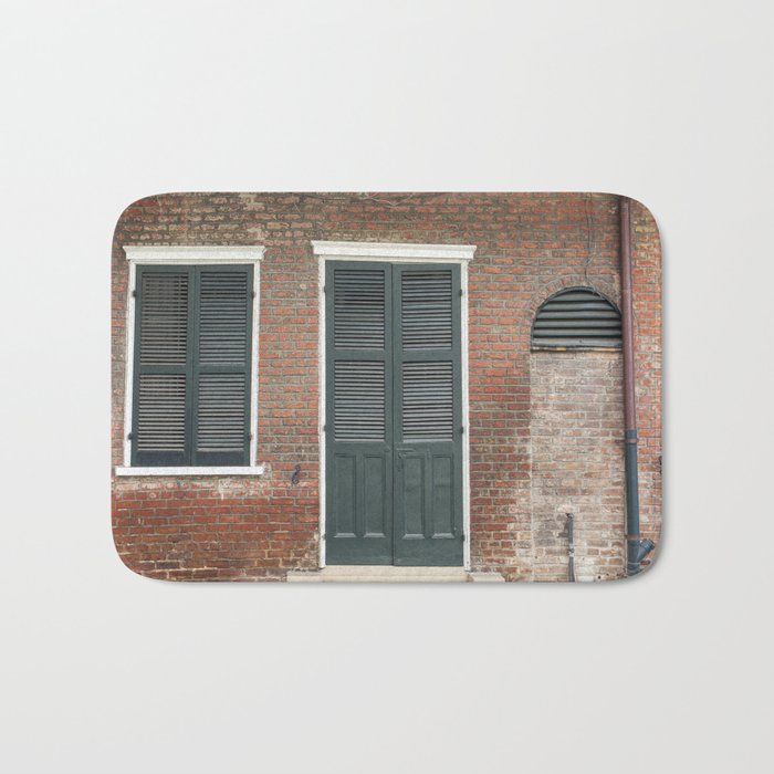 Old New Orleans II x New Orleans French Quarter Architecture Photography Bath Mat Gallery Image 1