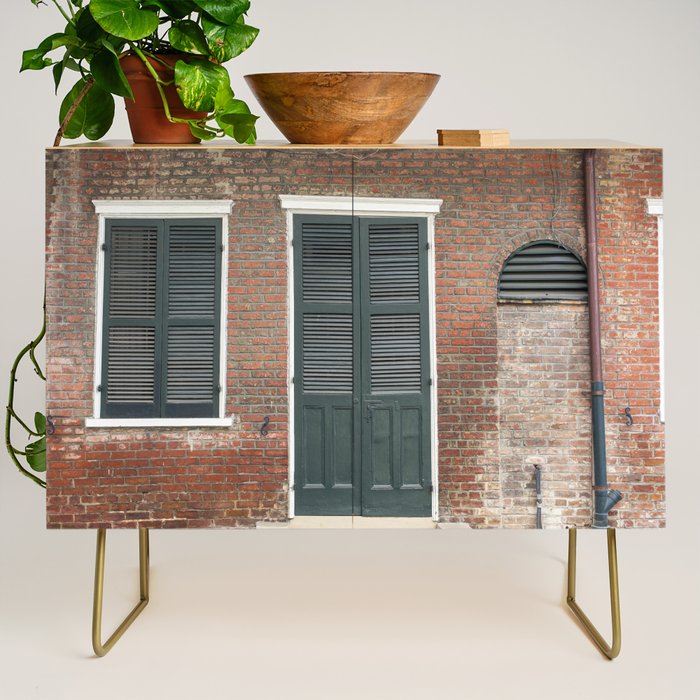 Old New Orleans II x New Orleans French Quarter Architecture Photography Credenza Gallery Image 1