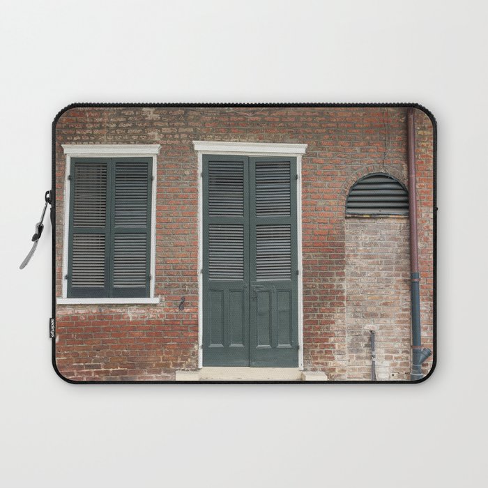 Old New Orleans II x New Orleans French Quarter Architecture Photography Laptop Sleeve Gallery Image 1