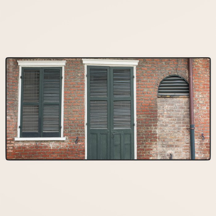 Old New Orleans II x New Orleans French Quarter Architecture Photography Desk Mat Gallery Image 3