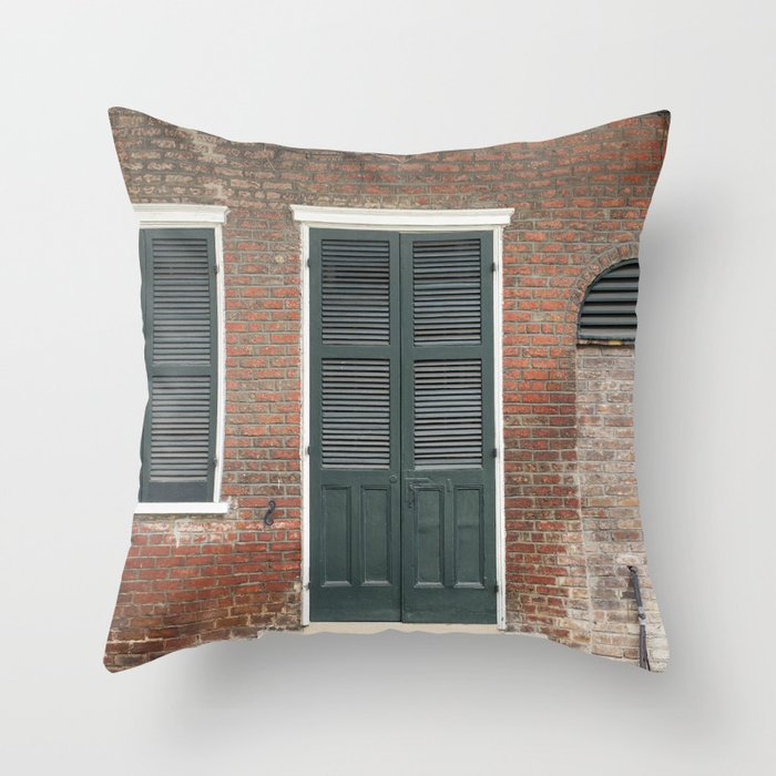 Old New Orleans II x New Orleans French Quarter Architecture Photography Throw Pillow Gallery Image 1