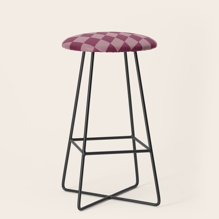 Wavy Ripe Berry x Dusty Mauve Stool Gallery Image 1