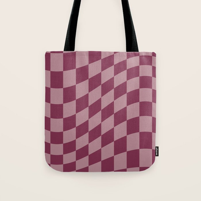 Wavy Ripe Berry x Dusty Mauve Tote Bag Gallery Image 1