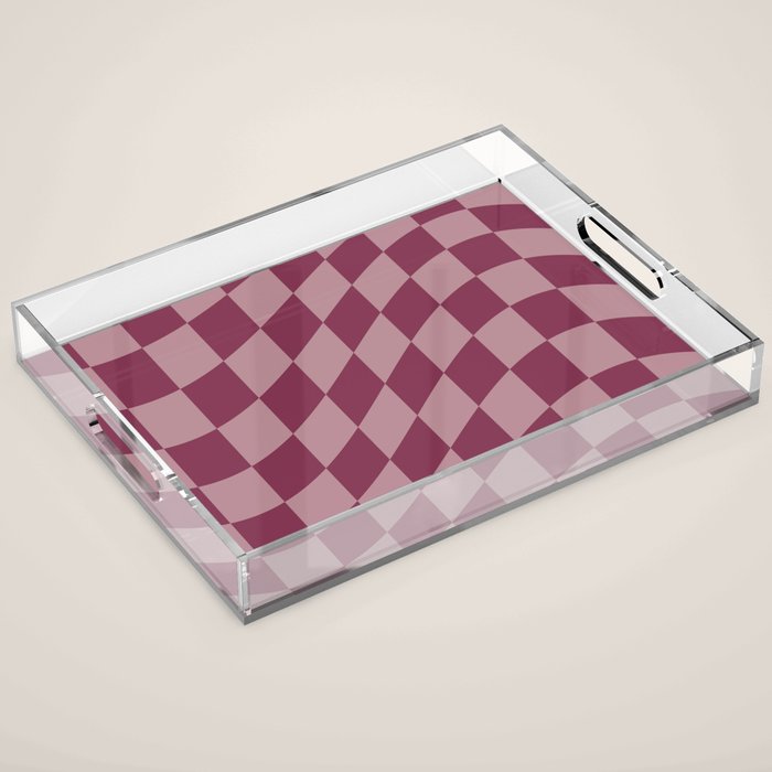 Wavy Ripe Berry x Dusty Mauve Acrylic Tray Gallery Image 1