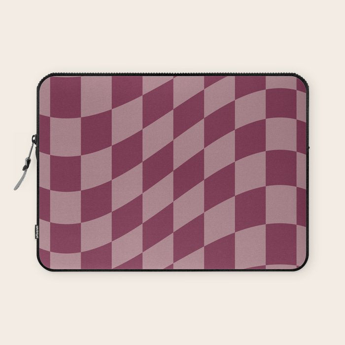 Wavy Ripe Berry x Dusty Mauve Laptop Sleeve Gallery Image 1