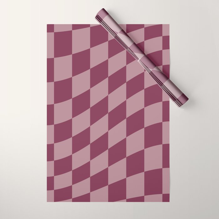 Wavy Ripe Berry x Dusty Mauve Wrapping Paper Gallery Image 1