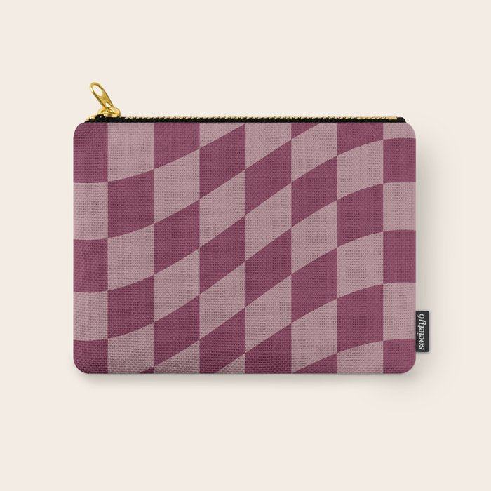 Wavy Ripe Berry x Dusty Mauve Carry All Pouch Gallery Image 1