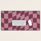 Wavy Ripe Berry x Dusty Mauve Desk Mat Gallery Image 1