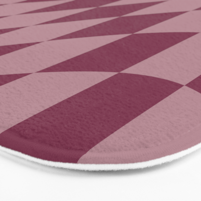 Wavy Ripe Berry x Dusty Mauve Bath Mat Gallery Image 3