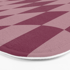 Wavy Ripe Berry x Dusty Mauve Bath Mat Gallery Image 3