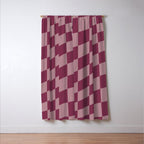 Wavy Ripe Berry x Dusty Mauve Window Curtain Gallery Image 3