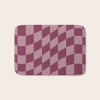 Wavy Ripe Berry x Dusty Mauve Bath Mat Gallery Image 1