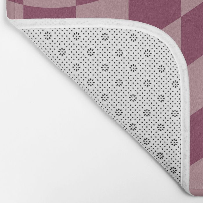 Wavy Ripe Berry x Dusty Mauve Bath Mat Gallery Image 2