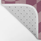 Wavy Ripe Berry x Dusty Mauve Bath Mat Gallery Image 2