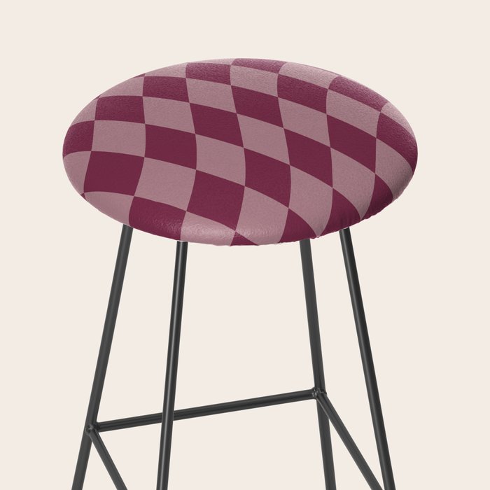 Wavy Ripe Berry x Dusty Mauve Stool Gallery Image 2