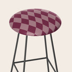 Wavy Ripe Berry x Dusty Mauve Stool Gallery Image 2