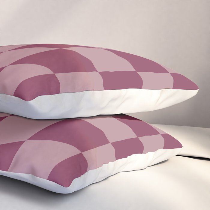 Wavy Ripe Berry x Dusty Mauve Pillow Sham Gallery Image 3