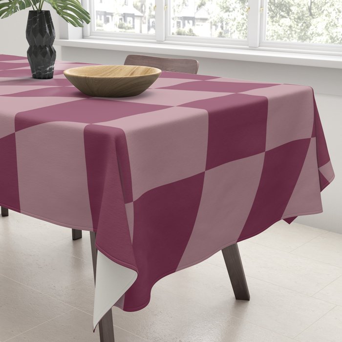 Wavy Ripe Berry x Dusty Mauve Tablecloth Gallery Image 3