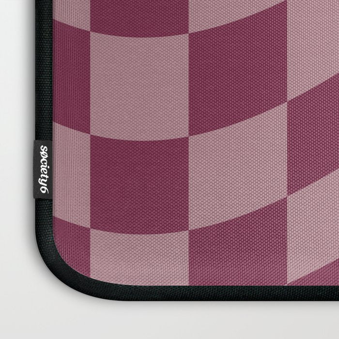 Wavy Ripe Berry x Dusty Mauve Laptop Sleeve Gallery Image 3