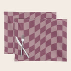 Wavy Ripe Berry x Dusty Mauve Placemat Gallery Image 1
