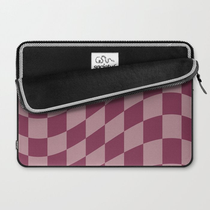 Wavy Ripe Berry x Dusty Mauve Laptop Sleeve Gallery Image 2