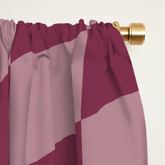 Wavy Ripe Berry x Dusty Mauve Window Curtain Gallery Image 2