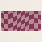 Wavy Ripe Berry x Dusty Mauve Desk Mat Gallery Image 3