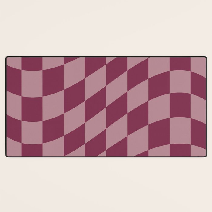 Wavy Ripe Berry x Dusty Mauve Desk Mat Gallery Image 3