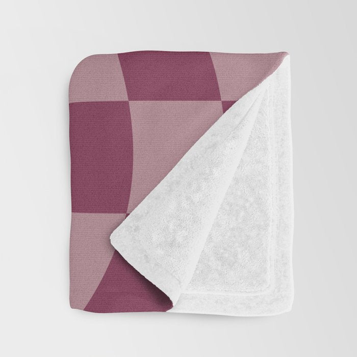 Wavy Ripe Berry x Dusty Mauve Throw Blanket Gallery Image 3