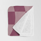 Wavy Ripe Berry x Dusty Mauve Throw Blanket Gallery Image 3