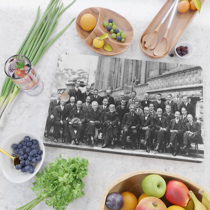 World-Renowned Physicists of 1927 at Solvay Conference Cutting Board Gallery Image 2