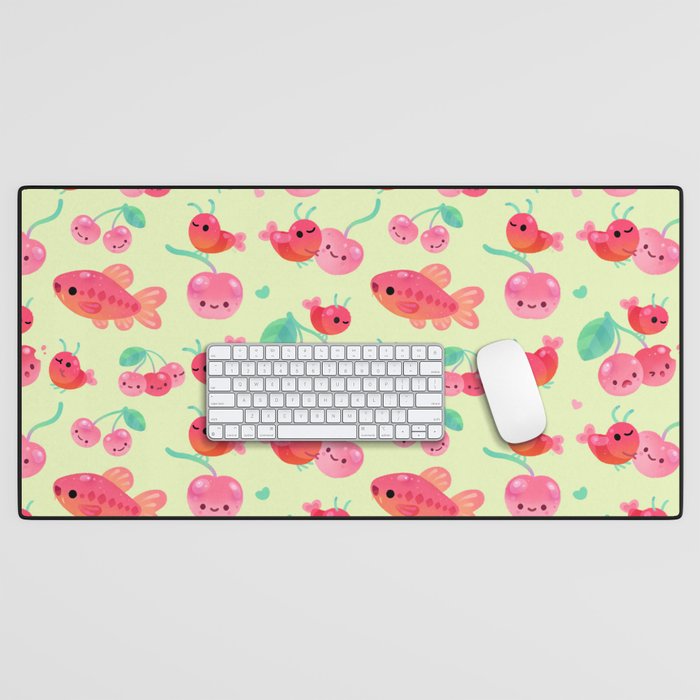 Cherry shrimp and Cherry barb Desk Mat Gallery Image 1